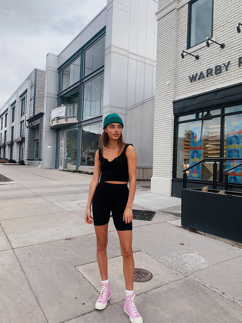 Cali Nights Ribbed Set// Black